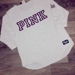 PINK 3/4 sleeve shirt Sz. Med